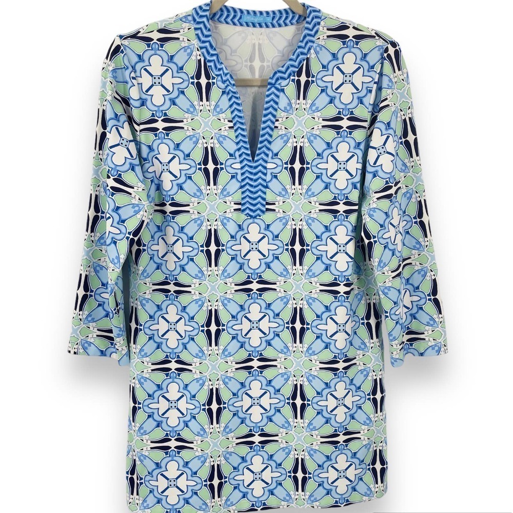 J McLaughlin M Tunic Top Catalina Cloth Blue